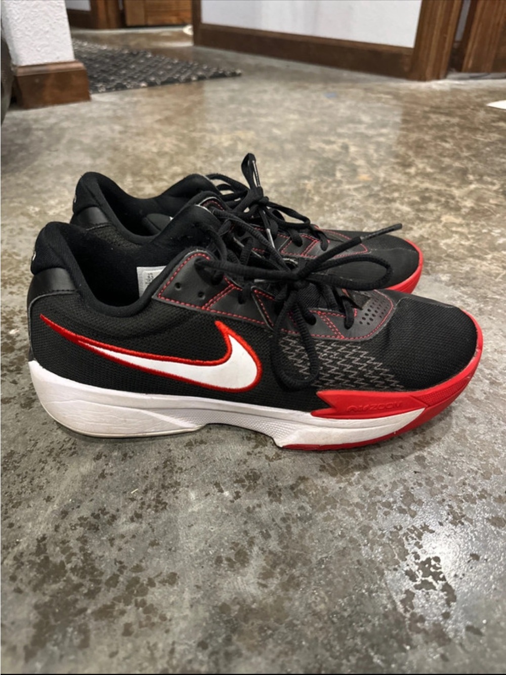 Nike Kids Black, Red & White Athletic Sneakers